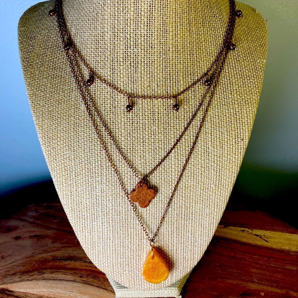 Multi chain layered necklace